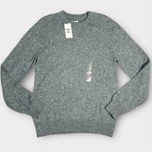 MODE OF ONE Men's Blue‎ Fin Speckled Knit Sweater Crewneck Size S Cotton